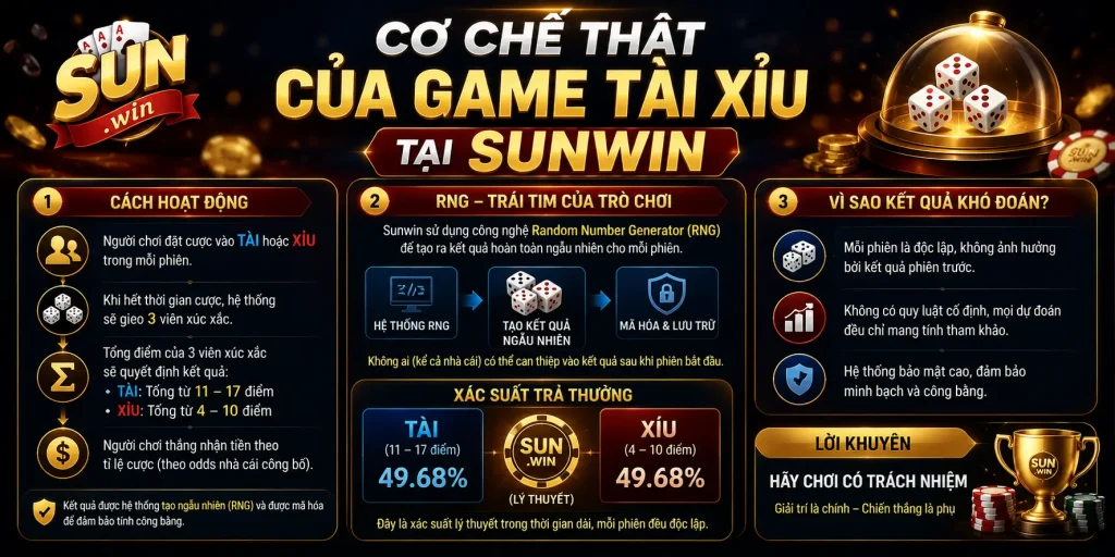 Cơ chế thật của game tài xỉu Cơ chế thật của game tài xỉu